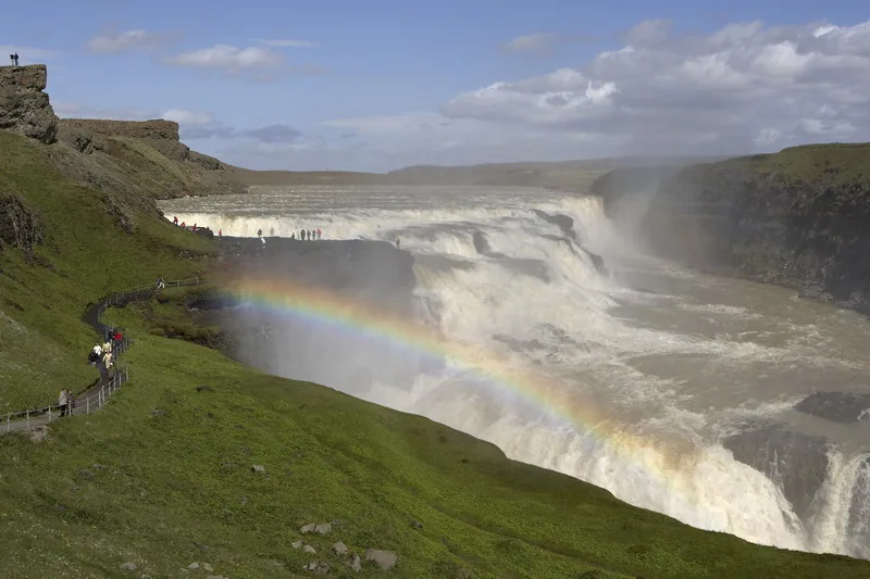 Gullfoss (Złoty Wodospad) na rzece Hvita (Białej Rzece)