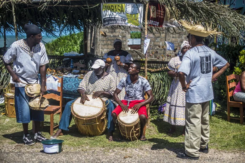 Muzycy Garifuna podczas majowego belizeńskiego Festiwalu Czekolady
