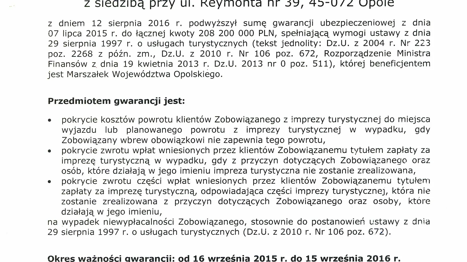 Gwarancja ubezp