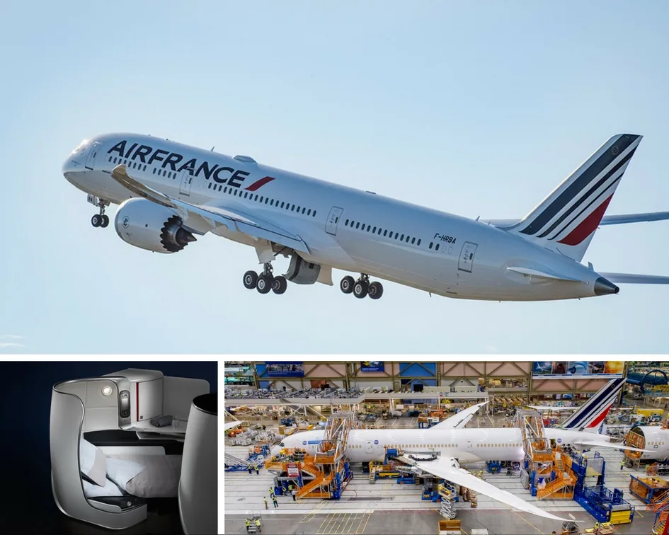 Dreamliner Air France kolaz zdjec
