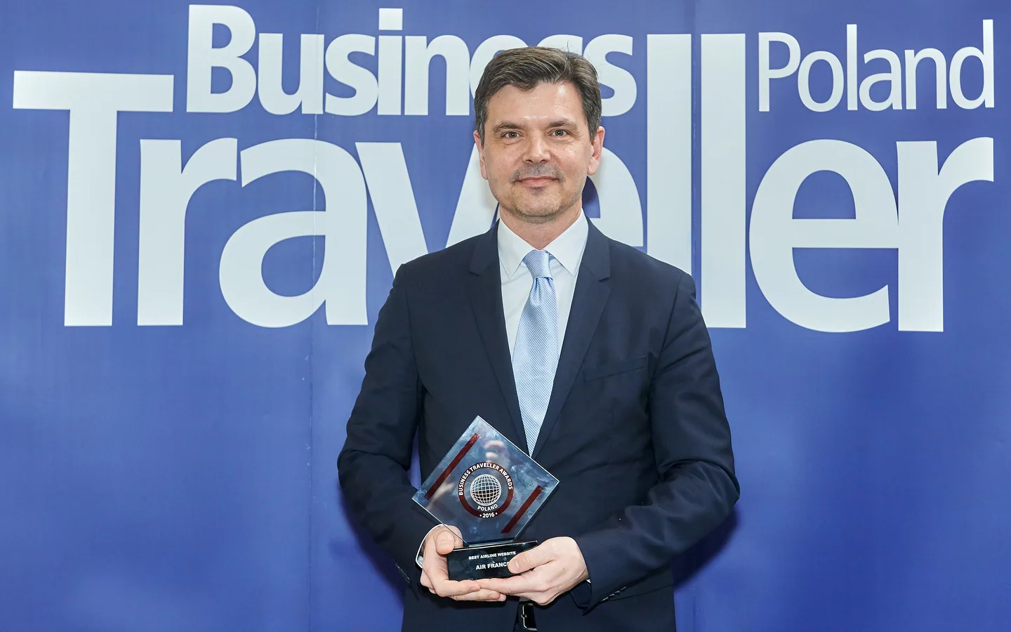 Frantisek Siling przyjmuje nagrode dla AFKL Business Traveller Awards 2017