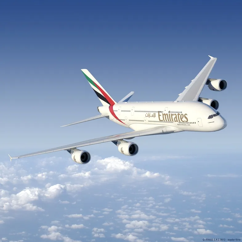emirates a380 flying