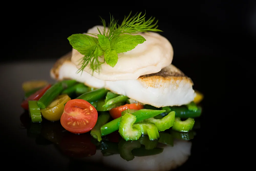 halibut z ravioli
