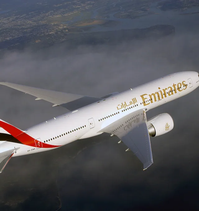 an emirates boeing 777 200lr aircraft