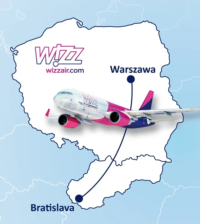 Warszawa-Bratyslawa nowe polaczenie lotnicze Wizz Air