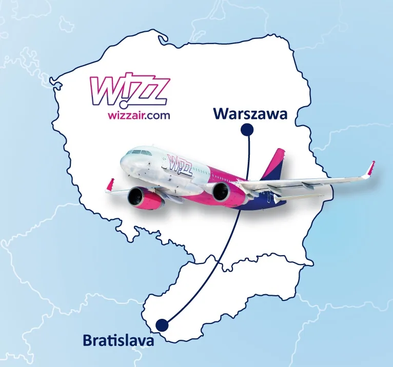 Warszawa-Bratyslawa nowe polaczenie lotnicze Wizz Air