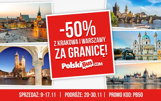 -50 z Krakowa i Warszawy za granicę