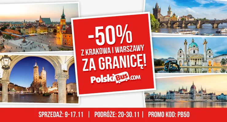 -50 z Krakowa i Warszawy za granicę