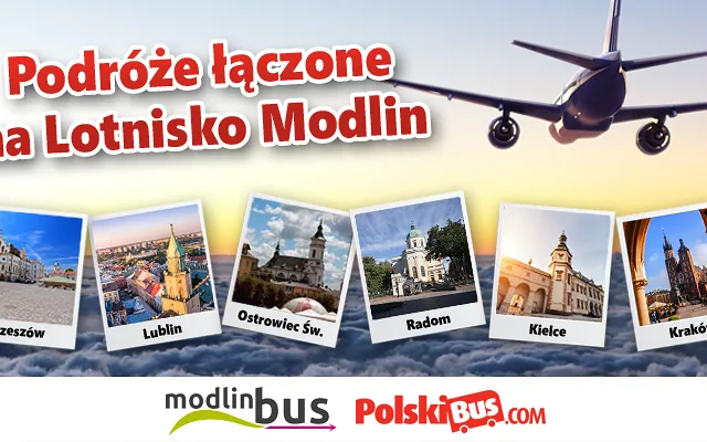 Połączenia skomunikowane na Lotnisko Modlin