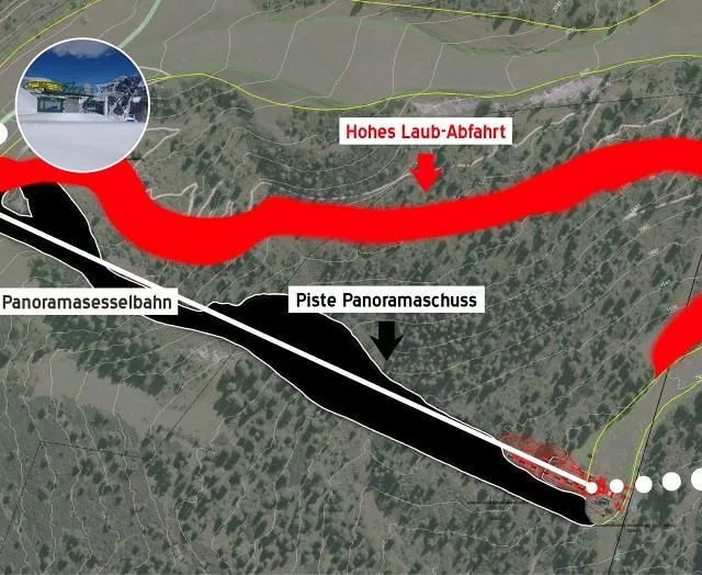Schlick 2000- kolejka i nowe trasy- grafik-lift-pisten - fot Schlick 2000- sm web