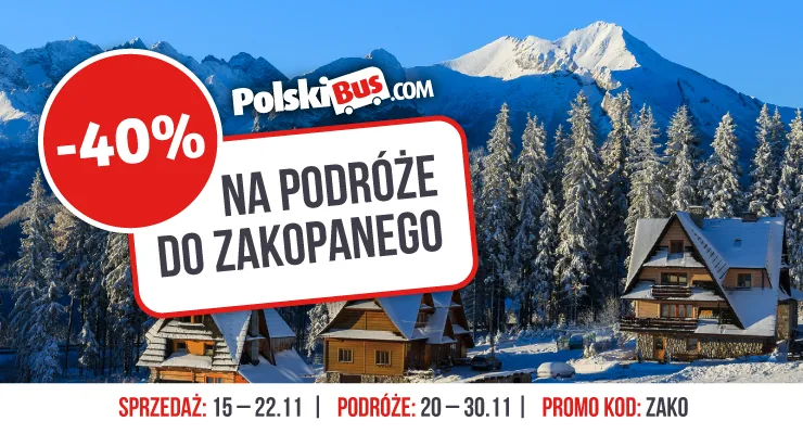 Zakopane -40 w PolskiBus.com