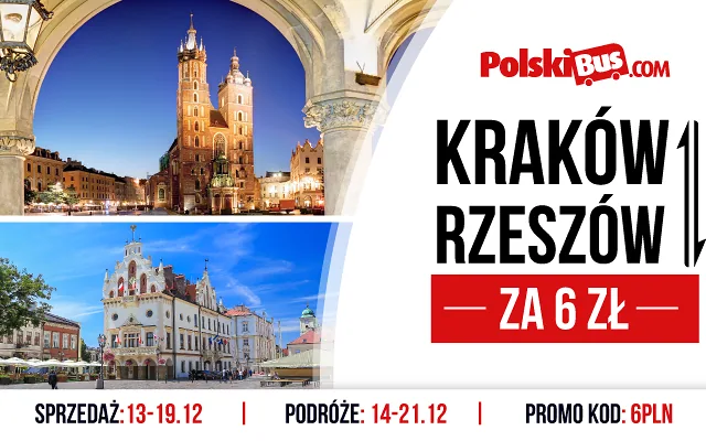 Kraków - Rzeszów za 6 zł