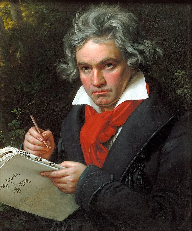 Ludwig van Beethoven w 1820obraz Josepha Karla Stielera