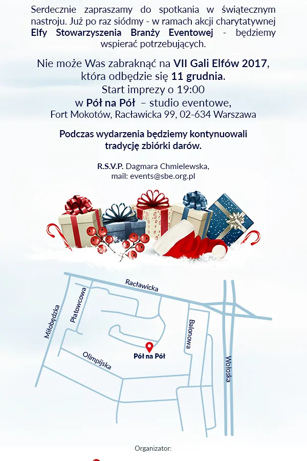 zaproszene swiateczne Elfy-SBE-2017 z mapka