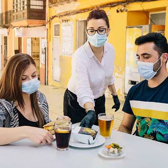Restaurant with safety measures