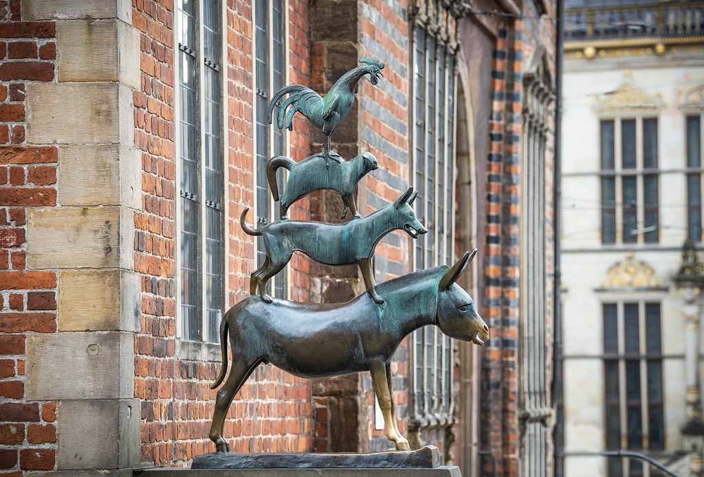 Muzykanci z Bremy – symbol miasta | Fot. WFB Bremen / Carina Tank