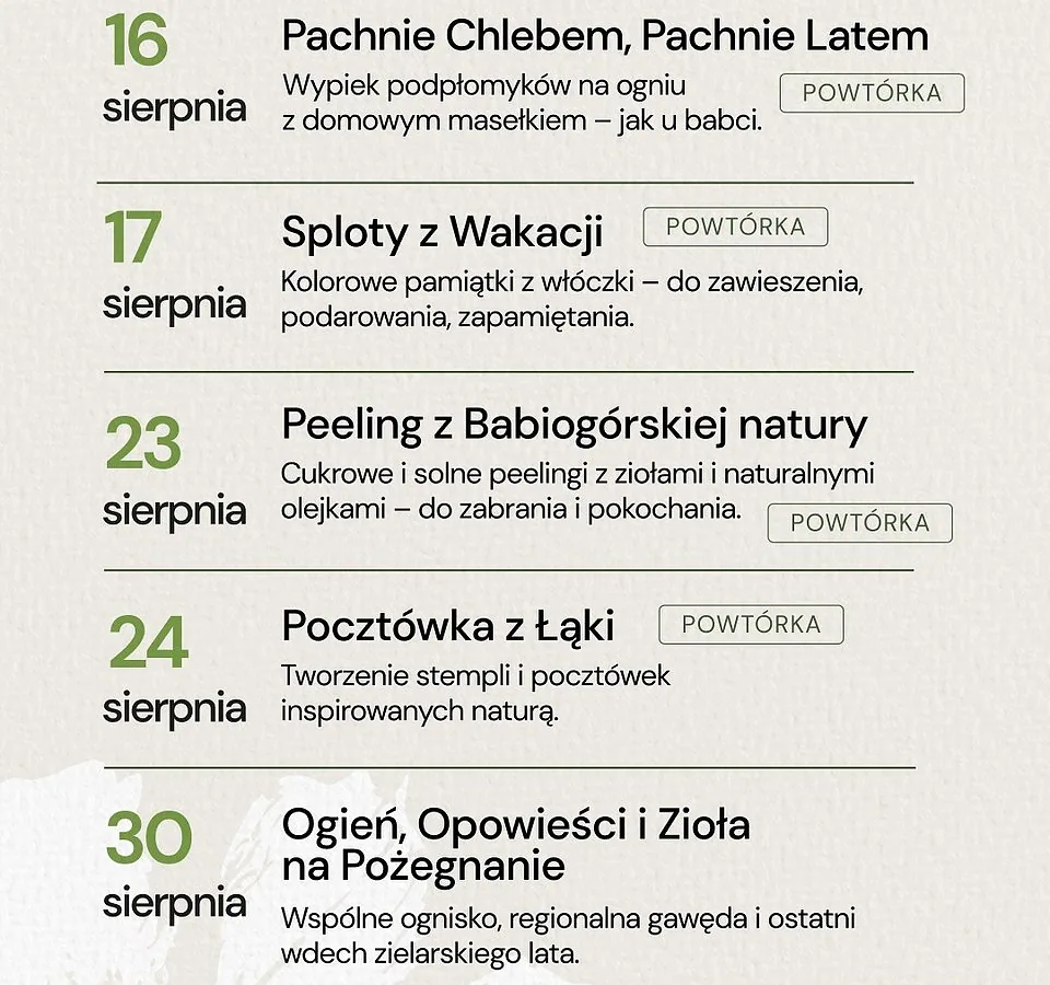„Tak pachnie i smakuje Zawoja” - warsztaty rękodzieła na Mosornym Groniu