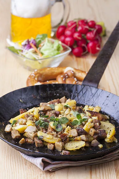tyrolean groestl in an iron pan