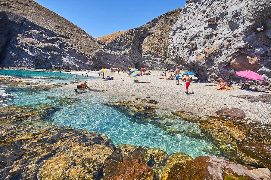 Carboneras, Almeria 22 jun 2019 Playa de los Muertos landscape in Almeria, Spain summer time - Europe