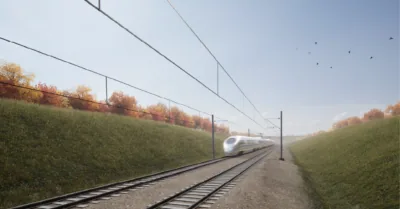 Wizualizacja linii kolejowej 85 KDP Warszawa – Łódź